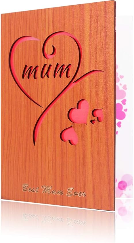 Creawoo Biglietto Di Auguri Per La Festa Della Mamma In Legno Per La Mamma Per La Migliore Mamma Amazon It Cancelleria E Prodotti Per Ufficio