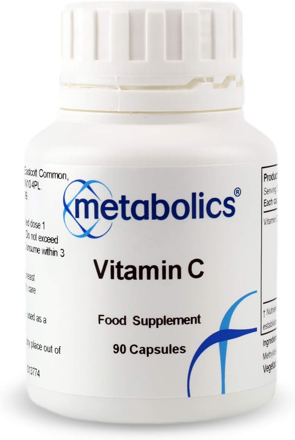 Vitamin C Capsules by Metabolics 500mg Vitamin C Per Capsule