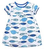 Fiream Girls Cute Cartoon Cotton Short Sleeve Dress(S0005A,2T)