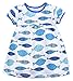 Fiream Girls Cute Cartoon Cotton Short Sleeve Dress(S0005A,2T)