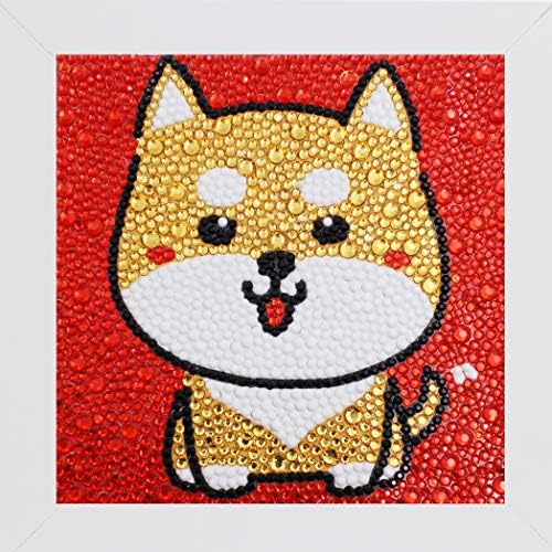 Bestlus DIY Kids Diamond Painting by Number Kits Arts and Crafts Kits for Children (Doggy, 15x15CM)
