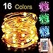 EIISON Led String Light Battery Powered, Multi 16 Color Changing 16ft with Remote, Modes Changeable, Waterproof Indoor & Outdoor 50 Fairy Starry Micro LEDs, for Party Christmas Decorations