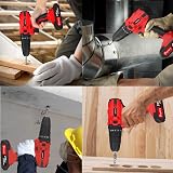 Qimu 21V Cordless Drill Set 1.5Ah Battery 2 Speed 25+1 Torque 3/8" Chuck view 9