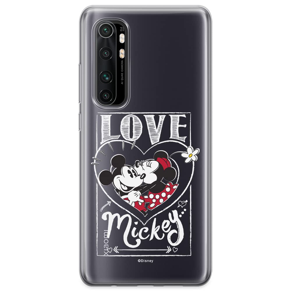 ERT GROUP mobile phone case for Xiaomi MI NOTE 10 Lite original and officially Licensed Disney pattern Mickey & Minnie 002 optimally adapted to the shape of the mobile phone, partially transparent