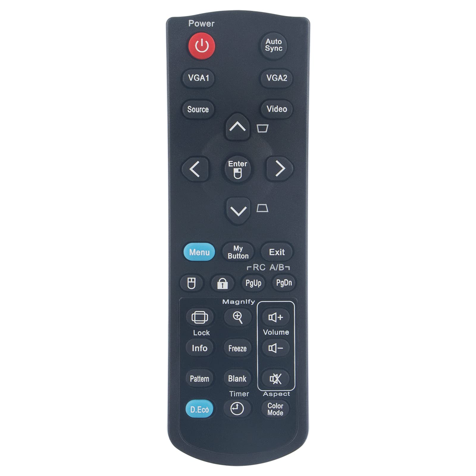 A-00009441 Remote Replacement for ViewSonic PJD6353S PJD6653WS PJD5232 PJD5234 PJD5453s PJD5483s PJD6345 PJD6544W PJD7223 PJD6243 PRO6200 VS14926 VS14929 VS14930 VS14117 VS14931 VS14933 VS14555VS14554