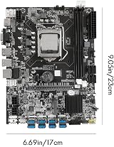Oikabio B75 Mining Motherboard CPU Fan 4G DDR3 RAM 120G SSD 8 USB3.0 LGA1155 view 9