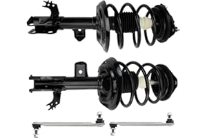 TRQ Front Suspension Kit Complete Strut & Coil Spring Assembly Sway Bar Stabilizer Link Compatible with 2018-2022 Toyota Camry