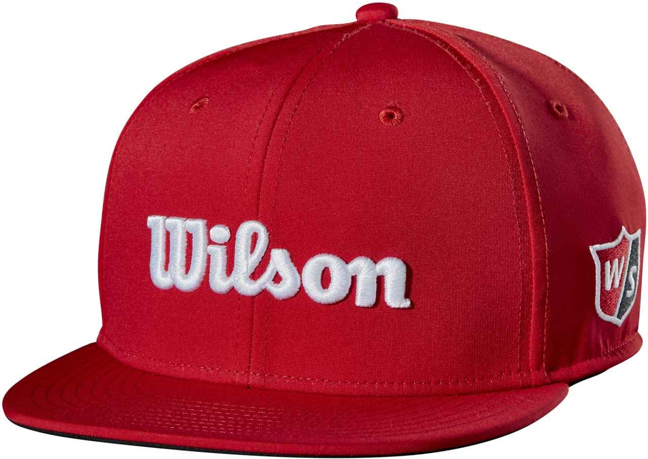 Wilson Unisex-Adult Flat Brim Golf Cap, Red, One size