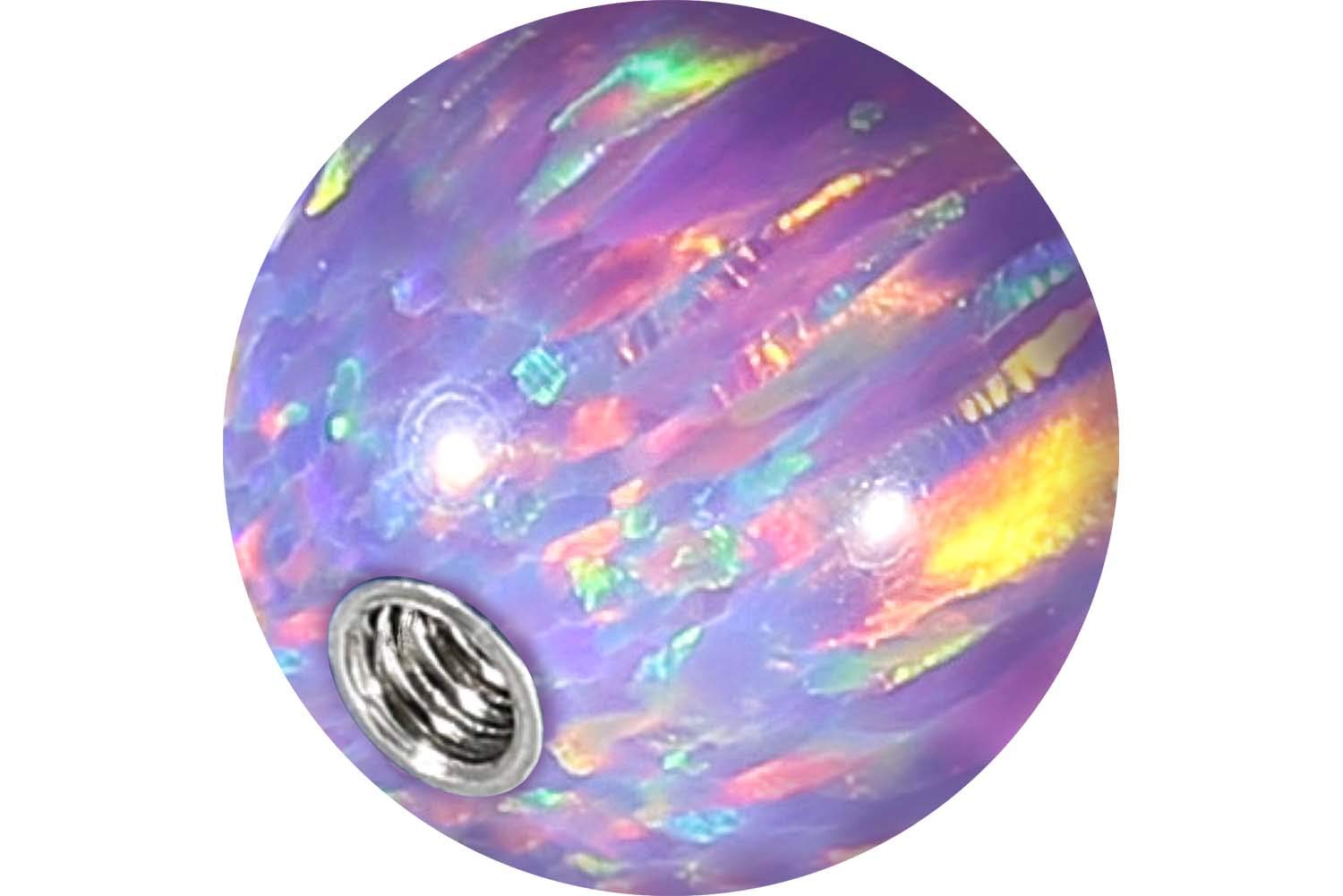 PIERCINGLINE® Synthetic Opal Balls with Inner Threads Made of Surgical Steel,