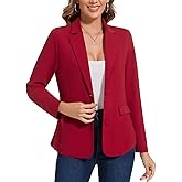 MINTLIMIT Blazers for Women Long Sleeve Button Front Blazer Notch Lapel Casual Work Office Suit Jackets with Pocket
