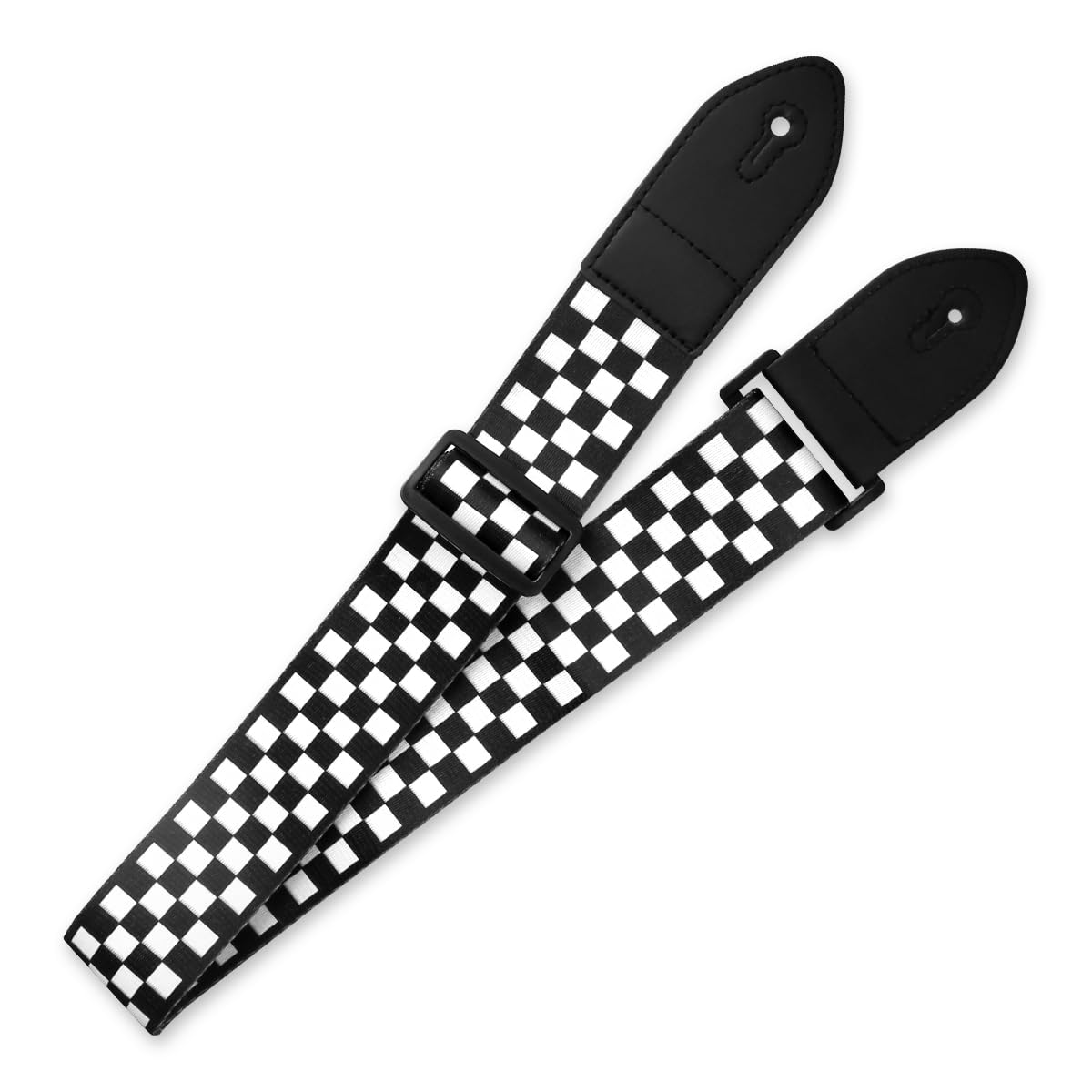 Thyonta Guitar Straps, Guitar Strap Black and White Personalised Adjustable Comfortable Guitar Belt Acoustic for Acoustic Electric Guitar Bass