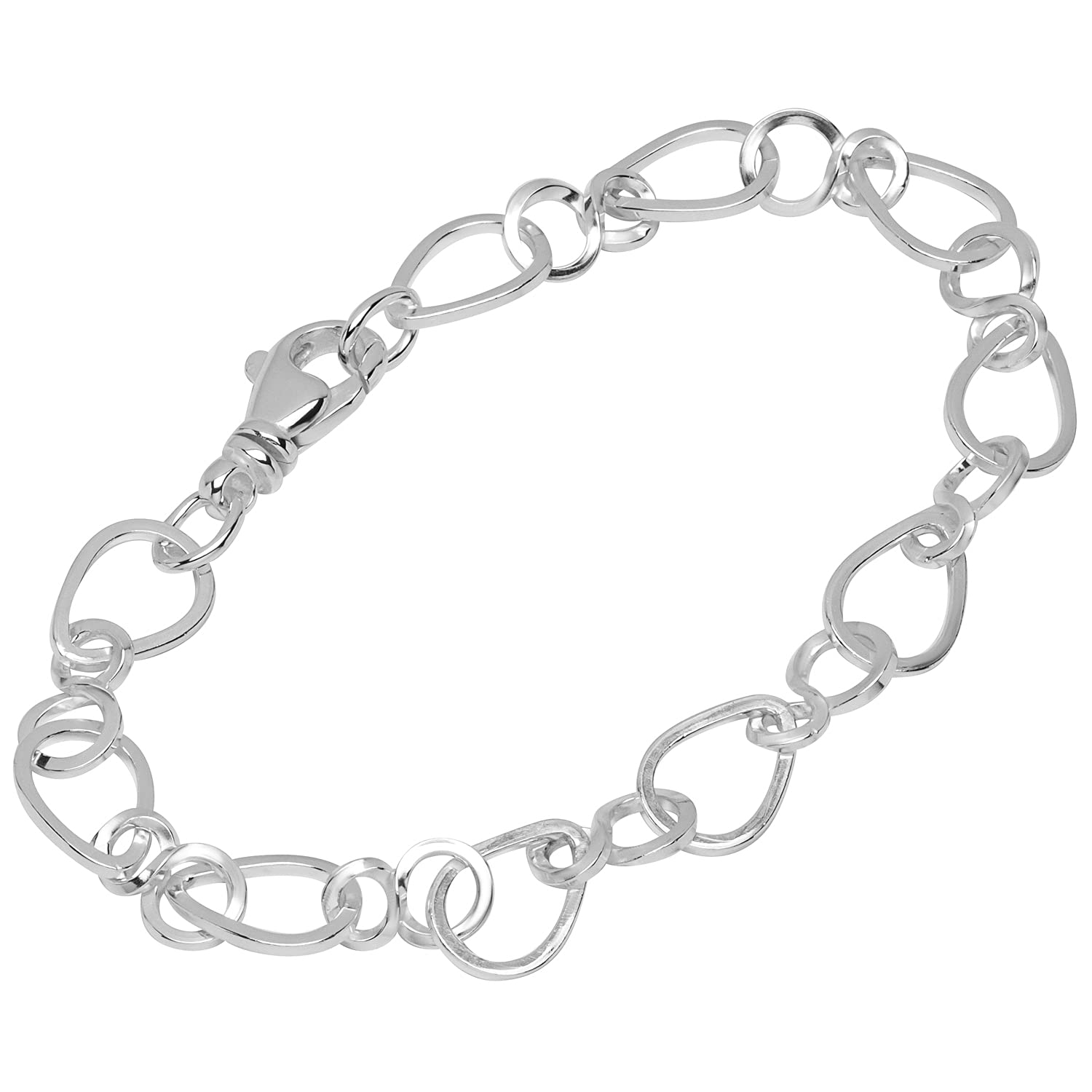 NKlaus bracelet 925 Sterling Silver 22cm designer chain ladies charm bracelet 12781