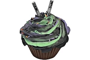 Dezicakes Fake Cupcake for Halloween– Artificial Cakes for Display – Faux Cake Decorations for Home & Kitchen - Cake Plate Fake Food Desserts - Halloween Cupcake