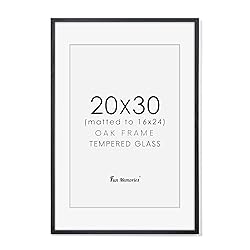 20x30 Picture Frames in Black, 20"x30" Oak Wood