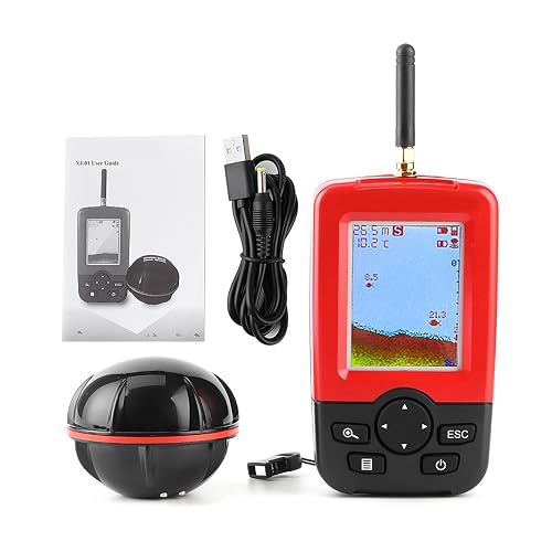 Fish Finder Instrument Fish Finder, 2-148ft Depth Wireless Sonar Depth Finder with 100m ...