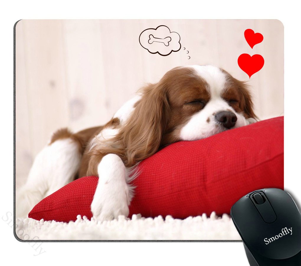 Smooffly Funny Dog Mouse Pad Red, Cute Puppy
