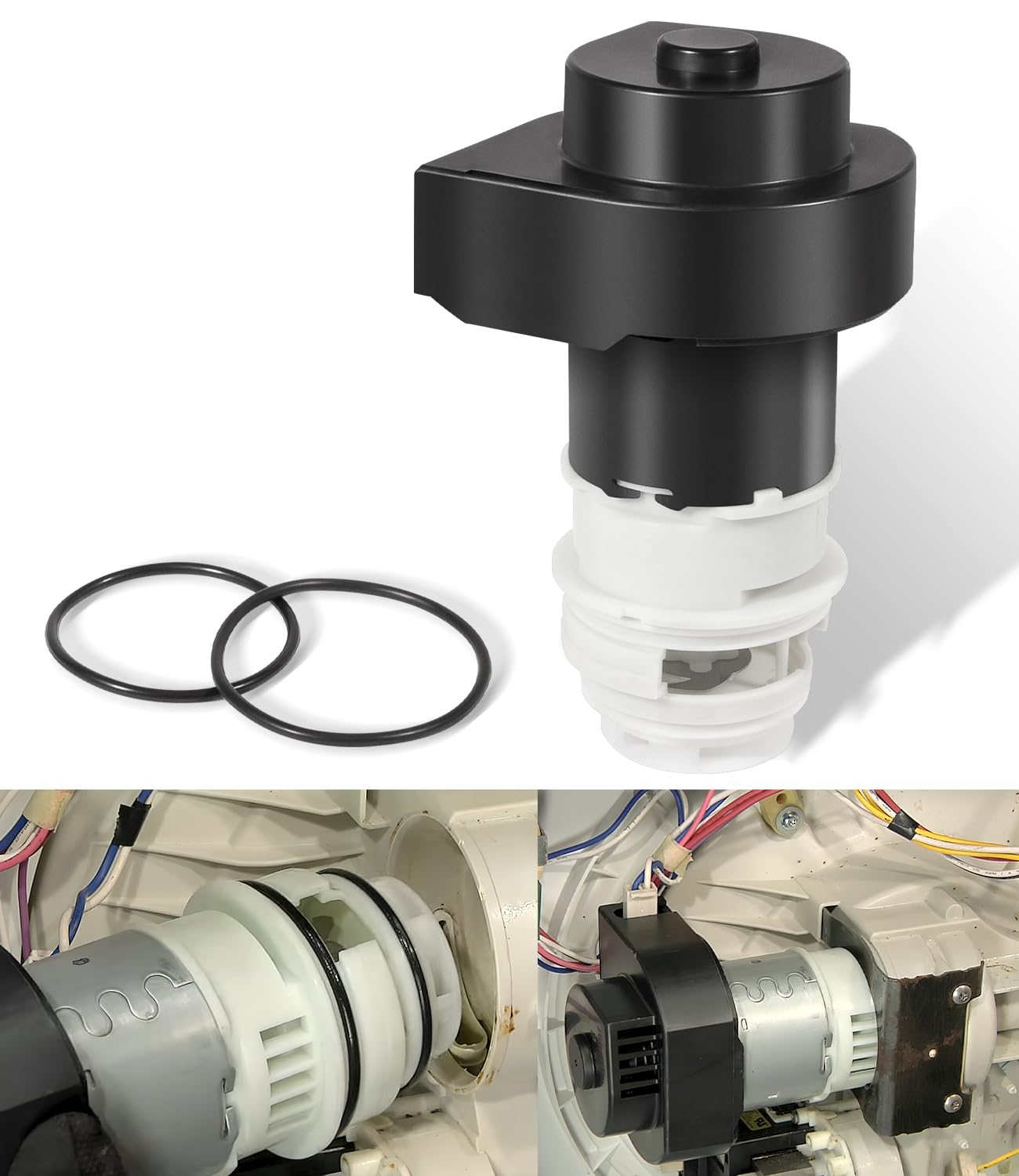 Photo 1 of 154844301 Dishwasher Circulation Pump Motor Replacement Motor kit Compatible with Frigidaire, Kenmore, Crosley, Kelvinator Dishwasher Replaces for 154792801 154794401 154594201 154700101