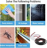 Zayejod 6M D-Shape Rubber Weather Stripping Door Seal Self-Adhesive Black view 5