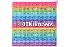 Yadishen Multiplication Table Hundred Board Math Game P0PP Toy 100 Bubbles, Exercise Children's Logical Thinking, Relieve Stress, Fidget Game Math Manipulatives Kindergarten [1-100 Number Table]