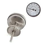 Stainless Steel Bi-Metal Thermometer,1.5" Tri-clamp