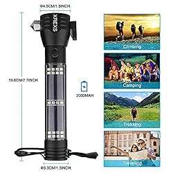 XREXS Solar Powered LED Car Flashlight