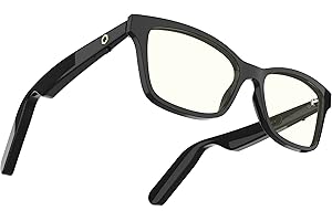 Lucyd - Bluetooth Audio Glasses - Women Smart Glasses w/Blue-Light Protection - Open Ear, Noise Canceling Wireless Mics, Quadrasonic Sound Speaker Voice Assistants Compatible -Starlyte
