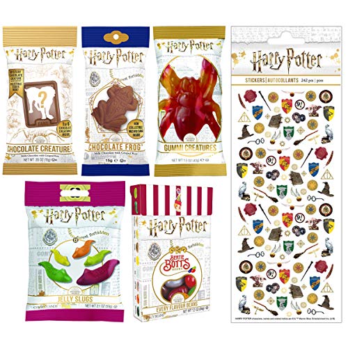 Jelly Belly Harry Potter Candy Bundle, Chocolate Frog, Gummi Creature
