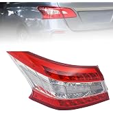 Jiabailie Tail Light Assembly Compatible with 2013 2014 2015 Nissan Sentra Clear Lens Tail Lights Brake Lamps Outer Left Driver Side CO 265553SG0A,NI2804100 (LH)