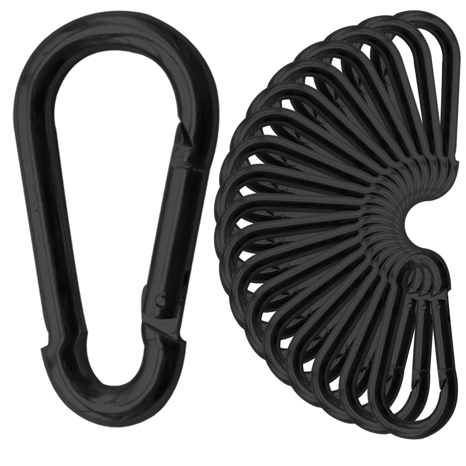 30Pack Carabiner Clips Heavy Duty, 4” Large Spring Snap Hooks Bulk