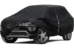 IAUTAXESORIZ 6 Layers Car Cover Waterproof All Weather for Automobiles, SUV Cover Size A7 Universal Fit for Toyota Highlander, Honda Pilot, Nissan Pathfinder/Murano, BMW X5/X6 (191-201 inch)