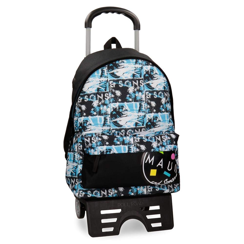 Maui and Sons Shark Backpack with Trolley Multicoloured 31x42x17,5 cms Polyester 22.79L