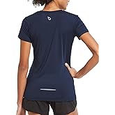baleaf Women's Short Sleeve Running Workout Shirts Athletic Tops Lightweight Quick Dry Training Yoga Crewneck