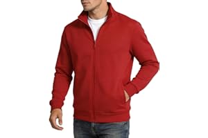 Mlgaril Mens Zip Up Sweatshirt Mock Neck Track Jacket Lightweight Fleece Full Zip No Hood Athletic Casual Long Sleeve Pocket