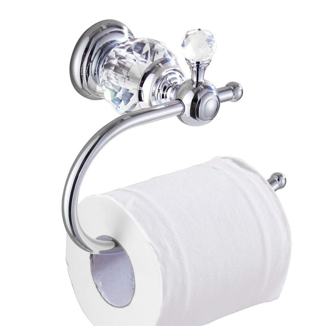 Brass Toilet Paper Roll Holder, Polished Chrome
