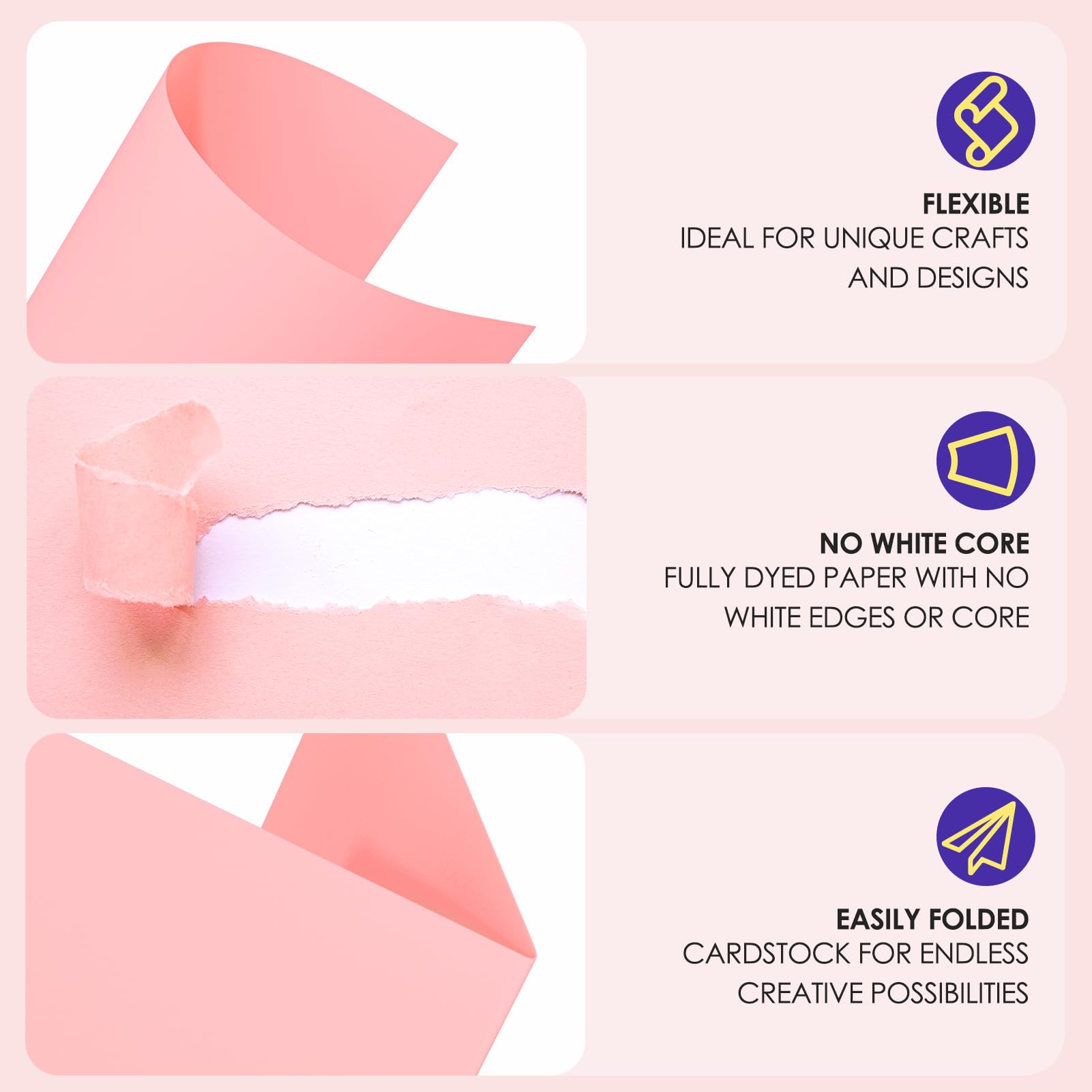 CreGear 40 Sheets Colored Cardstock Printer Paper 8.5 x 11, 10 Assorted Colors Card Stock, 180gsm/65lb Multicolor A4 Colorful Construction Paper for Crafting, Christmas DIY Card Making, Scrapbooking