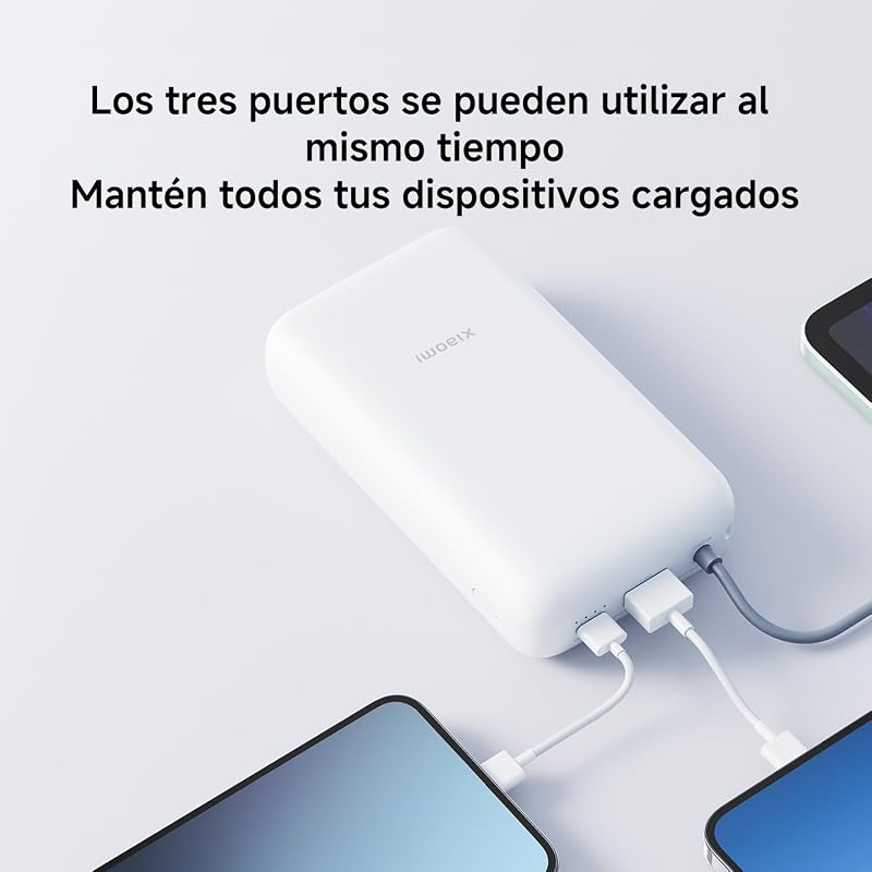 22.5W Power Bank 20000mAh (Integrated Cable) Gris Oscuro