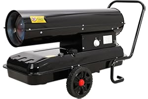 TAKYWEP 220000 BTU Forced Air Kerosene Diesel Heater with Thermostat, Portable Space Heater for Large Indoor Outdoor Use in Workshops, Garages, Industrial Sites, Black