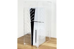 Clear Acrylic Dust Proof Cover for PS5 Console,Transparent Protection Case Compatible with Sony PlayStation 5 Pro/Slim/Disc/D