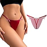 ADSEXY Women G-String Thongs Panties T Back High Waist Seamless Underwear Sexy Heart Shape Chain