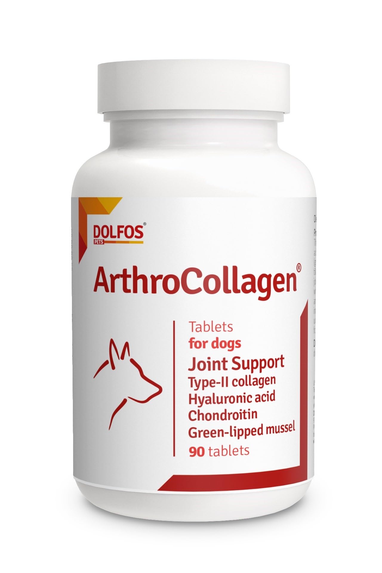 ArthroCollagen 90 tablets for Dogs Type-II Collagen Green-lipped Mussel Chondroitin HA Vitamin C