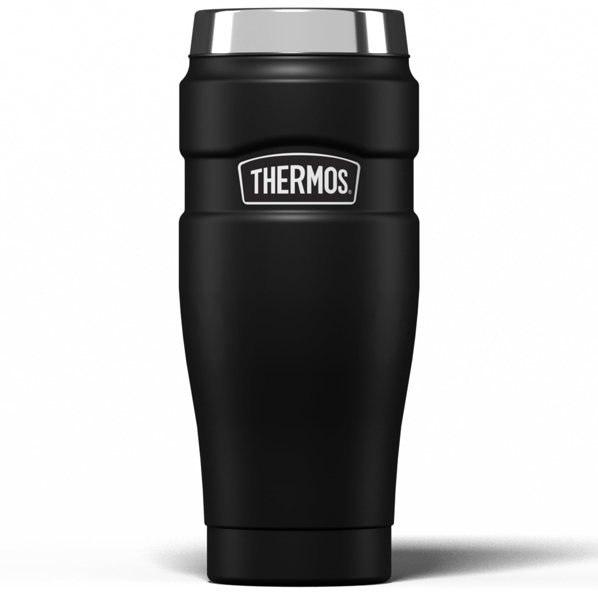Thermos Stainless King Travel Tumbler & Multi- Purpose Flask- 470ml Insulated Hot & Cold Water Bottle for Daily Commute & Weekend Adventures - Sleek Design in Matt Black, 5-Year Durability