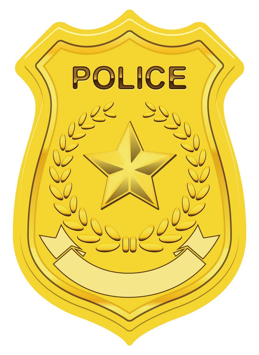 Nametag Stickers for Kids - Police Badge Stickers for Birthday Parties & School Events