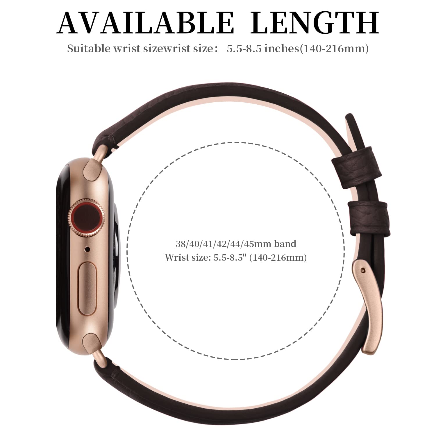 Fullmosa Leather Bands Compatible Apple Watch Band 38mm 40mm 41mm 42mm 44mm 45mm 49mm, Dressy Chic iWatch Strap with Case for iWatch Series 9 8 7 6 5 4 3 2 1 SE Ultra 2 1 for Women
