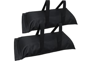 D&ONEHOS Extra Large Umbrella Base Weight Fillable Sandbags, Weight Bags(110LBS) for Patio Umbrellas, Sandbag Weights for Umbrella for Outdoor Garden，Set of 2，Black(Without Sand)