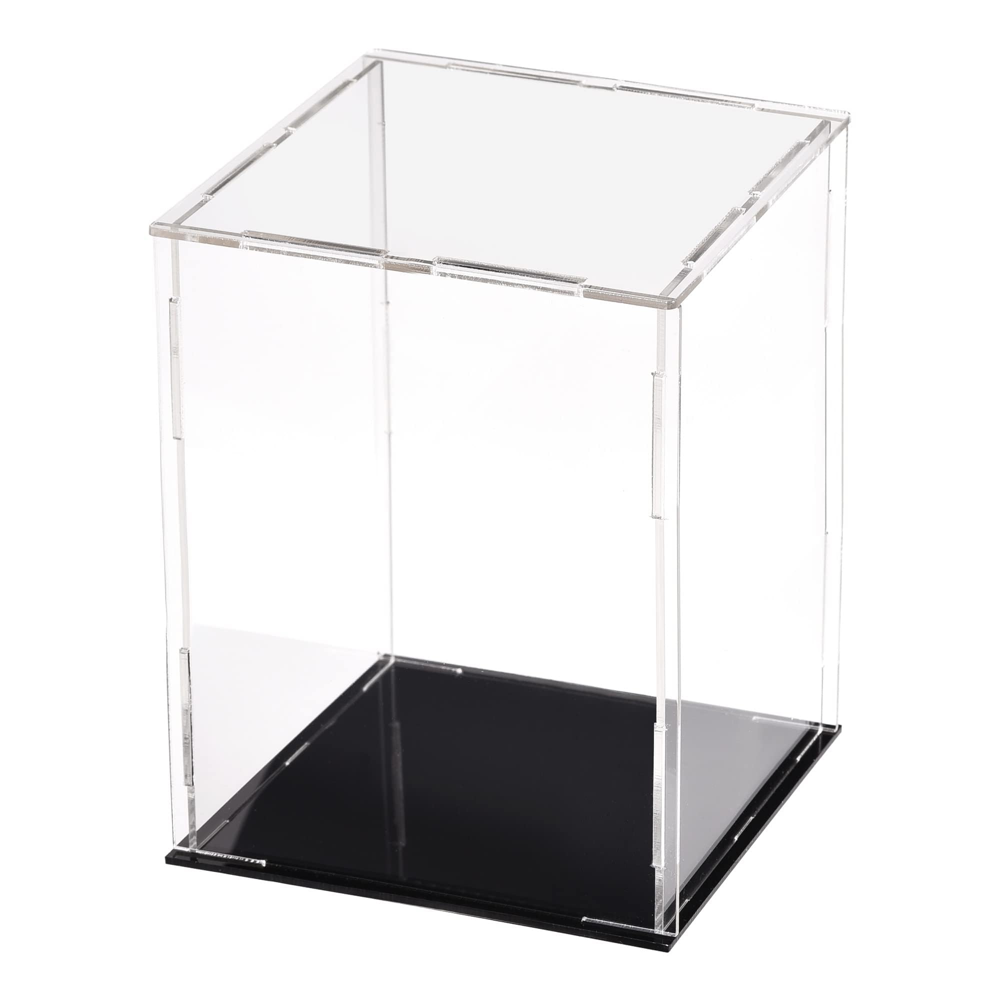 Unifizz Acrylic Clear Display Case Box Dustproof Protection Showcase Cube Collectibles Show Box 3.9x3.9x5.9inch