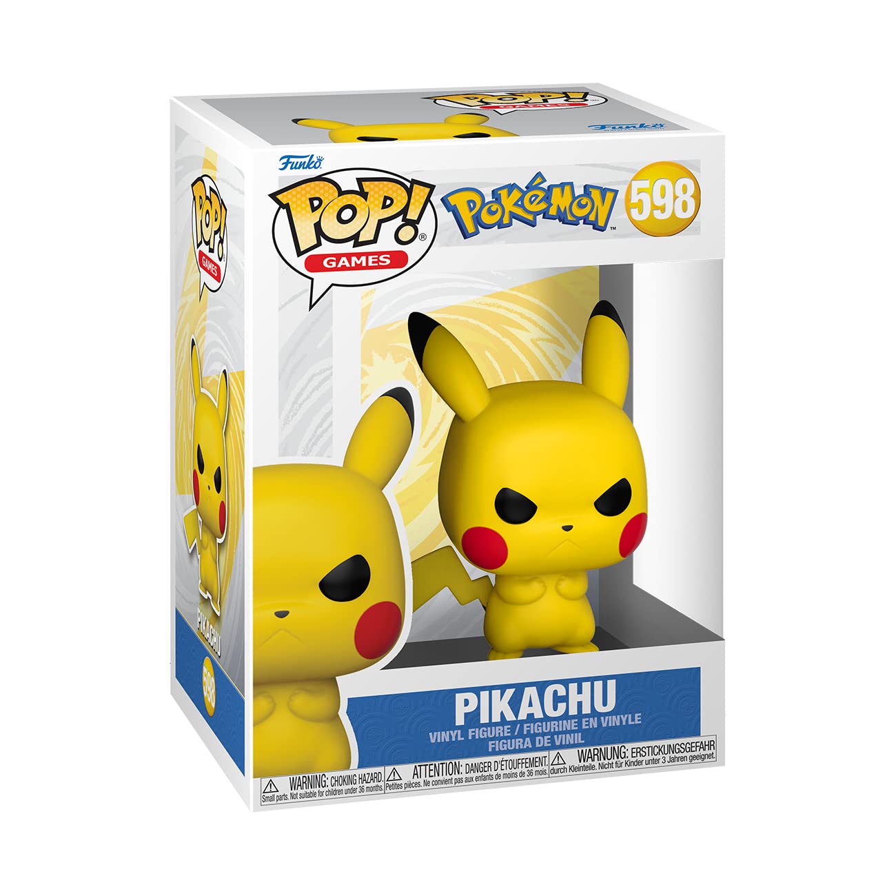 Funko Pop! Games: Pokemon - Grumpy Pikachu - Amazon Exclusive - Collectable Vinyl Figure - Gift Idea - Official Merchandise - Toys for Kids & Adults - Video Games Fans - Model Figure for Collectors