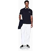 Armani Exchange Mens Small Text Logo Pique Polo