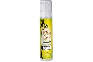Bronner Bros Tropical Roots Moisturizing Sculpting Foam - With Vitamin E & B5, Guava & Pomegranate Extracts - Hydrating, Nourishing, Long-Lasting Hold & Definition, No Flaking or Build-Up - 8.5oz