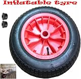 TAHA 14 Red Pneumatic Wheel 3.50-8 Replacement Bore 25.4mm 360mm view 4