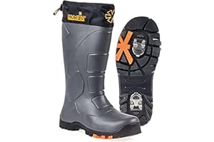 Norfin Klondike 2 -Winter Boots for Fishing, Hunting and Hiking - Anti Slip - Retractable ice Cleats for Added Safety and Protection - Made of EVA Material - Removable Insole
